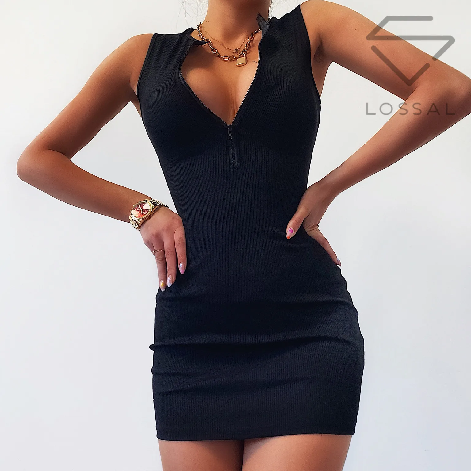 

Hot Sexy Dress Women Zipper Stretchy Solid Slim Package Hip Bodycon Bandage Mini Dress Girls Short Sexy Club Party Pencil Dress