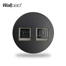 L6 черный, белый, серый, золотой телефон RJ11 и CAT6 RJ45 Интернет-данные компьютерная проводка розетка модульная DIY комбинация