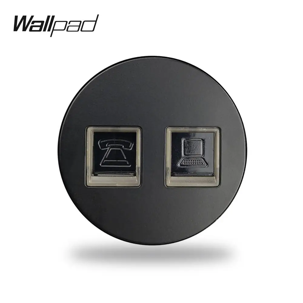 L6 Black White Grey Gold Telephone RJ11 & CAT6 RJ45 Internet Data Computer Wiring Outlet Socket Modular DIY Free Combination