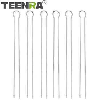

TEENRA 6Pcs U-shaped BBQ Skewers Sticks Grill Set Outdoor Picnic Camping Barbecue Grilling Fork Needle BBQ Accessories