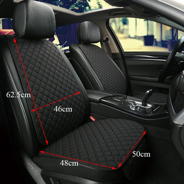 Universal Car Seat Cover Protector Linen Front Rear Back Flax Summer Cushion Pad Mat Sedan Suv Pick-up Car Interior Accessories 3