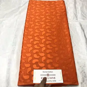

2020 New African French Lace Fabric Nigerian 100% Cotton Embroidery Swiss voile Lace in Switzerland 5Yards For Dress A-1161