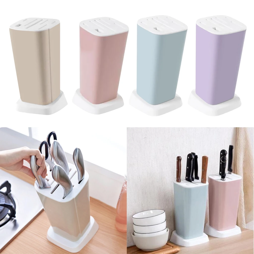 Kitchen Knives Holder Plastic Kitchen Block Dock Drying Rack for Fruit Knife/Kitchen Knives/ Kitchen Scissors