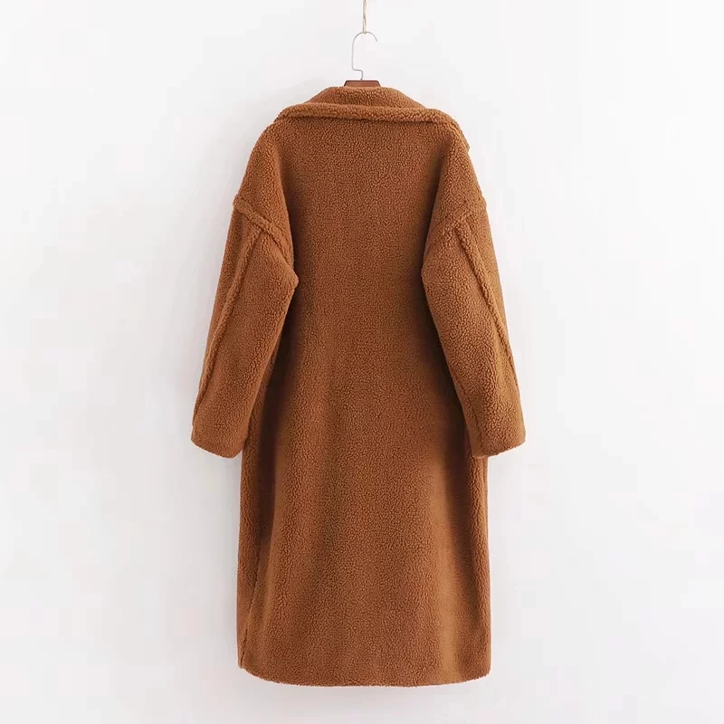 Зимнее красное розовое плюшевое пальто женское пальто из искусственного меха винтажное толстое теплое длинное зимнее пальто женское плюшевое пальто Дамская уличная одежда из овечьей шерсти