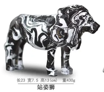 

model arts crafts Lions leopard grain hippos display creative craft animals Europe type restores ancient ways beautiful househol