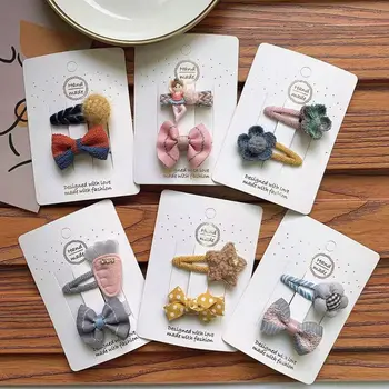 

12pcs/set Kids Girls Small Hair Clips Toddlers Hair Bows Balls 4.5cm Hairpins Barrettes Children Hair Accessories Headwear