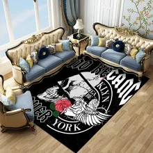 3D противоскользящие ковры напольные коврики для гостиной сахарный коврик с изображением черепа дверной коврик для спальни кухни коврики для улицы домашние настольные коврики черный