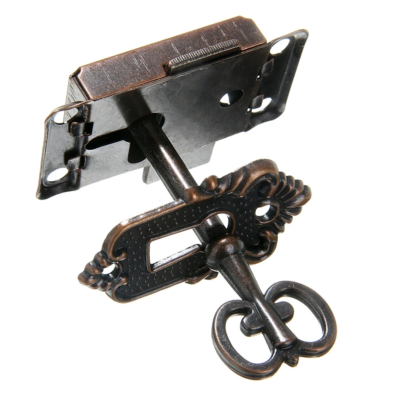

Cabinet Door Lock Set with Key Antique Drawer Wardrobe Lock Decorative Furniture Kitchen Drawer Lock Replacement