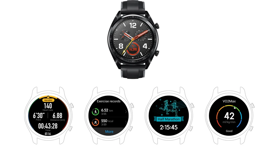 Глобальная версия HUAWEI WATCH GT Active Edition Смарт спортивные часы 1,3" AMOLED красочный экран Heartrate gps плавание бег