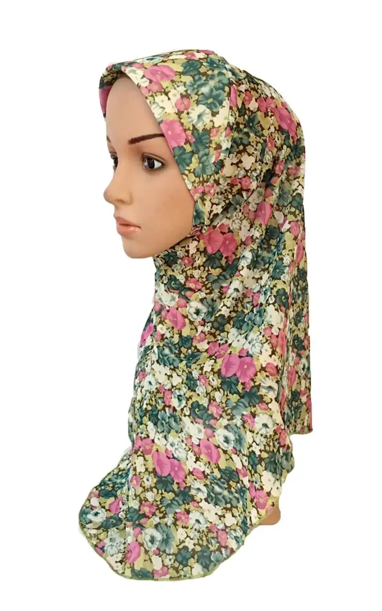 Muslim Women One Piece Hijab Hat Islamic Amira Headscarf Head Wrap Shawl Neck Covers Turban Arab Bandanas Accessories Fashion