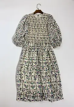 

Women Dress Flower Pattern Printed Summer Midi Dress