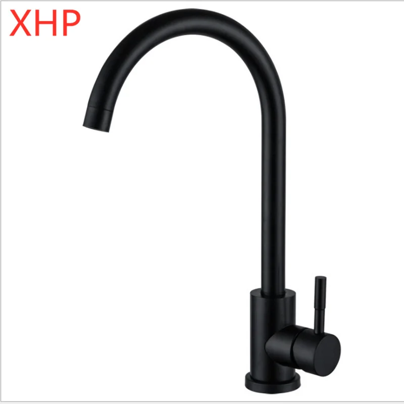 

Black And White with Pattern Stainless Steel Kitchen Hot And Cold Faucet Sink Kitchen Sink European Style Tap
