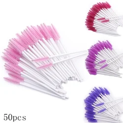 50Pcs/Pack Disposable Eyelash Brushes Eye Lashes Cosmetic Brush Mascara Wands Eyelashes Extension makeTool Spoolers Makeup Tools