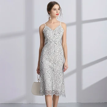 

2020 Summer Spaghetti Strap Dress Women Sleeveless Print Floral Dress Ladies Modis Streetwear Lace Dresses Woman Vestido Mujer