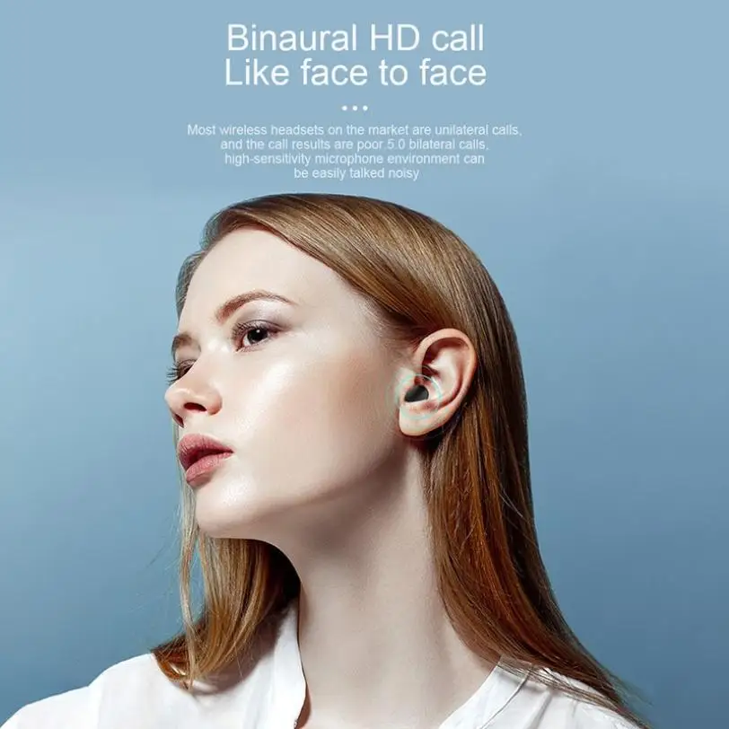 TWS Bluetooth 5 0 Wireless Headset Touch Control Headphone Noise Canceling Earbuds Waterproof Mini Sports Gaming Earphone