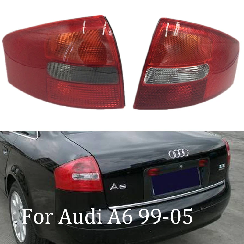 

MZORANGE Red Tail Light with Smoke Reverse Light Lamp Sedan car light Assembly For Audi A6 1999-2005 Sedan Car Lights