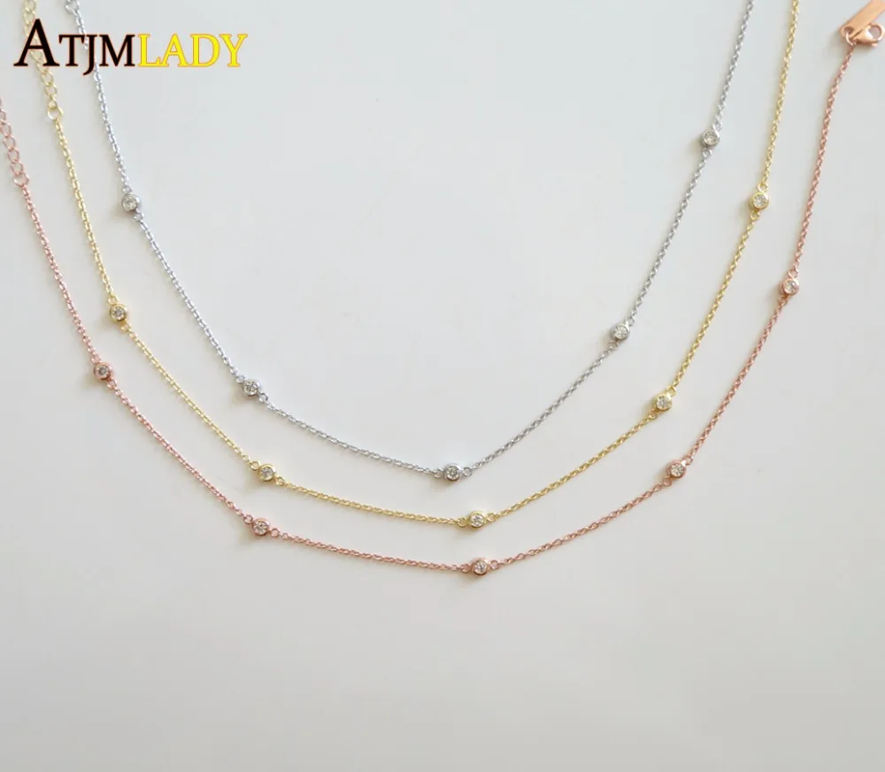 Женское Ожерелье чокер из серебра 2019 пробы 33 + 7 см|choker necklace|chain choker necklacechain |