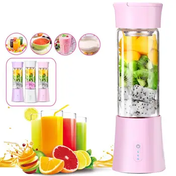 

380ml Portable Juicer Electric USB Rechargeable Smoothie Blender Machine Mixer Mini Juice Cup Maker fast Blenders food processor