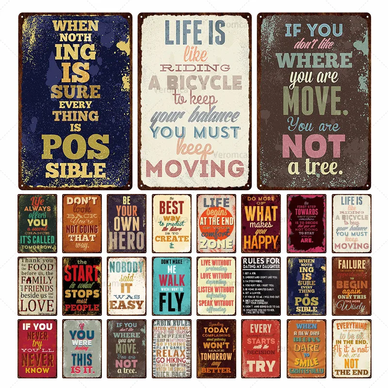 Family Rule And Motto Vintage Poster Metal Tin Signs Wall Decor Art Plaque Plate Iron Painting For Living Room Home | Дом и сад