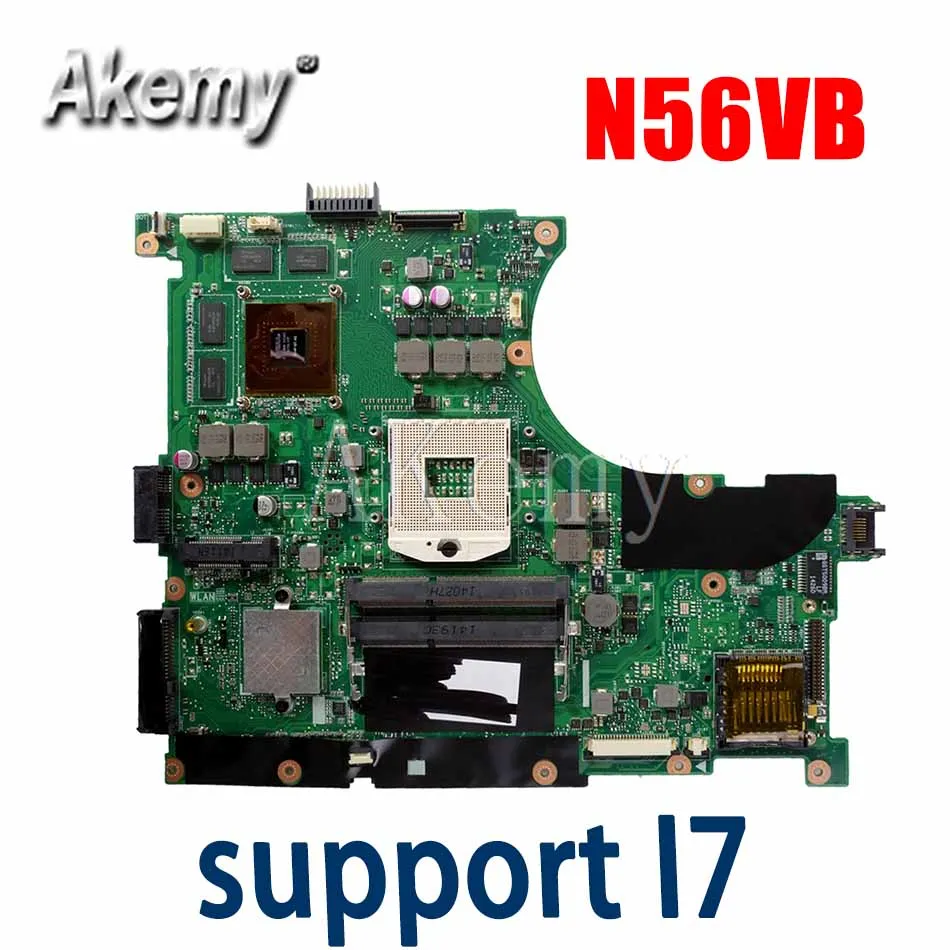 N56VB материнская плата для Asus N56VM N56VV N56VZ ноутбука REV2.0 GPU-2G поддержка I7 оригинал |