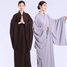 Ropa tradicional china de meditación Zen Shaolin Hanfu, disfraz de monje, ropa budista, bata tipo Monje, Taoism, tibetano