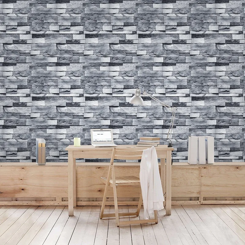 

6M Modern Vintage Brick Textured Wallpaper for Walls Decor Embossed 3D Wall Paper Rolls