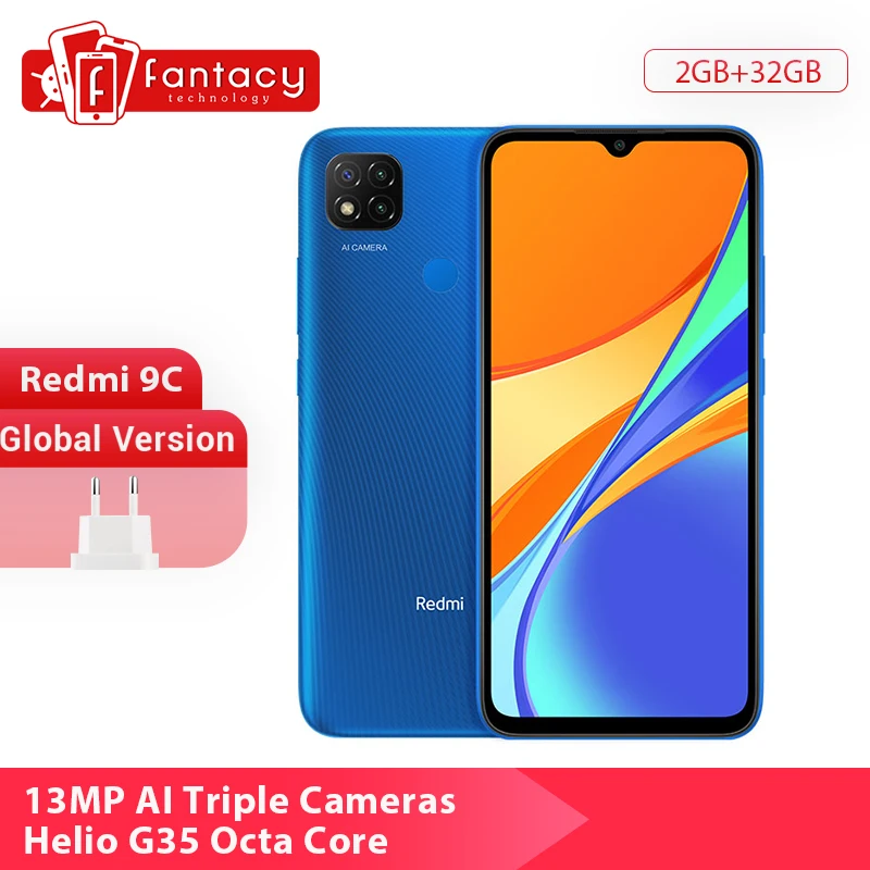 In Stock Global Version Xiaomi Redmi 9C 9 C Cellphone 3GB RAM 64GB ROM 13MP Triple Cameras 6.53 In Stock Global Version Xiaomi Redmi 9C 9 C Cellphone 3GB RAM 64GB ROM 13MP Triple Cameras 6.53