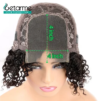 

Kinky Curly 4x4 Lace Closure Wigs Mongolian For Black Women Pre Plucked 180% Density Human Hair Wigs Non Remy Fast Shipping