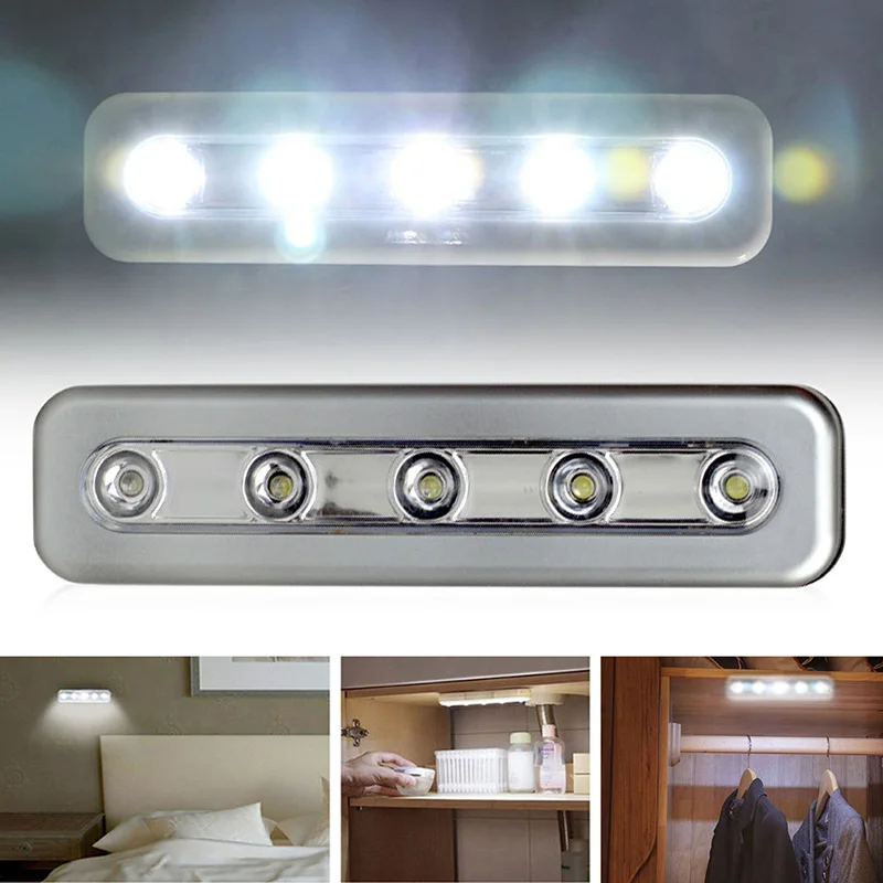 Mini Wall Light Closet Lamp 5 Led Night Light Home Lighting Touch