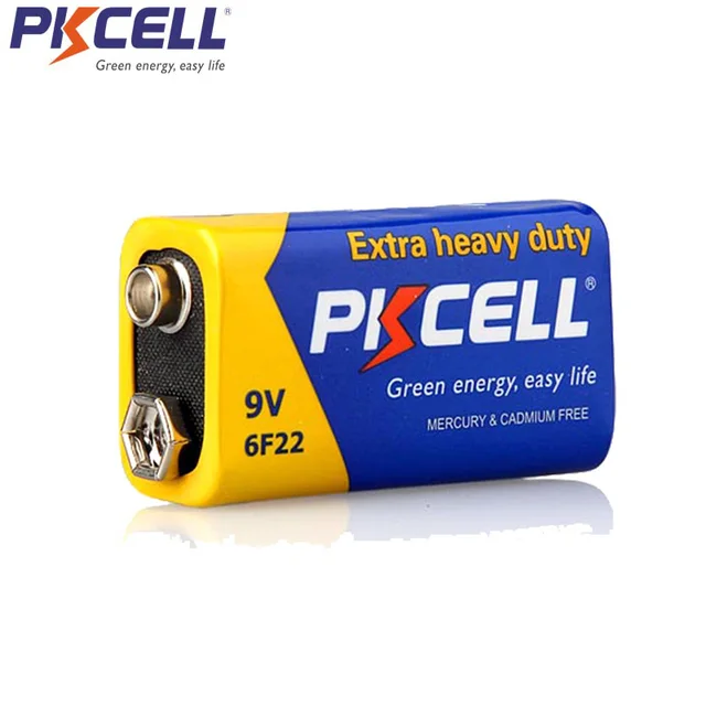 12PC PKCELL 9V 6F22 Battery: Long-lasting power and reliability