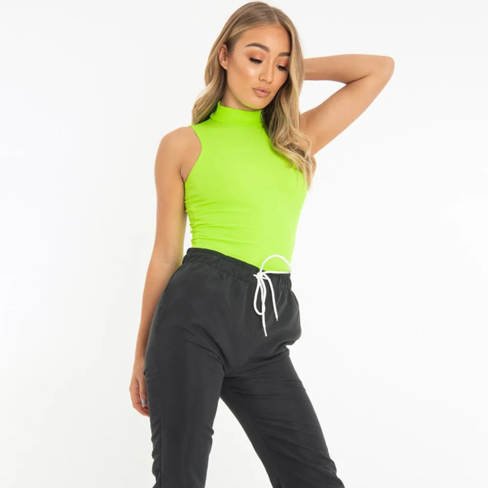 

Solid Cotton Rompers Womens Jumpsuit High O-neck Sleeveless Sexy Women Clothes New Arrival Popular Bodycon Jumpsuit S,M,L