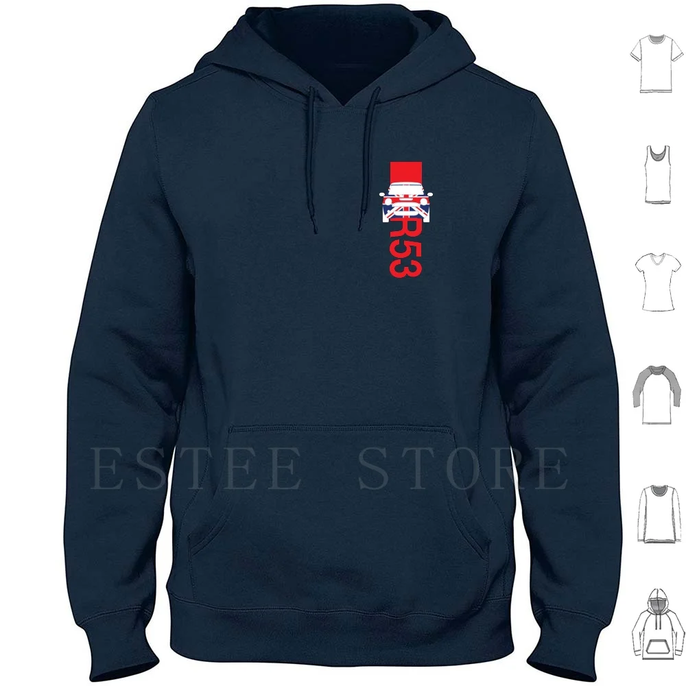 Mini Cooper S R53 Felpe Con Cappuccio Manica Lunga Bandiera Britannica Union Jack Motoring Fun Mini Cooper R53 Sovralimentato Gran Bretagna