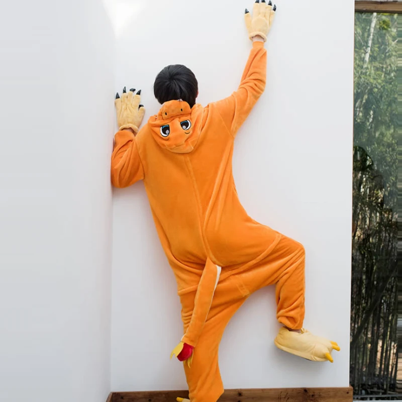 Кигуруми Пижама в виде животного для взрослых женщин мужчин onesie зимняя
