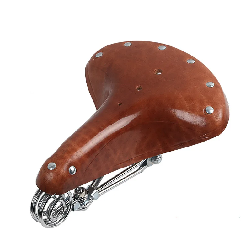 

Retro Vintage Bicycle Saddle Pure cowhide handmade Seat Custion Bike Sport Saddle Bicycle Cycling Saddle Bike Seat