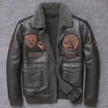 Tcyeek шуба из натурального меха зимняя Для мужчин одежда натуральная кожаная куртка из овечьей кожи, Курточка бомбер дубленка Hiver 799