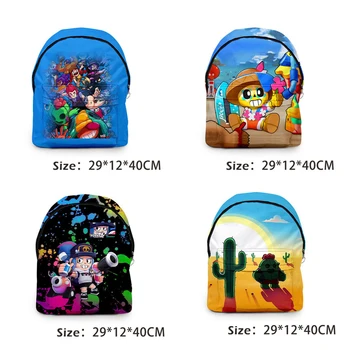 

Star Crow Brawl Game Cartoon Heroes School Bag Figure Model Spike Shelly Leon PRIMO MORTIS Birthday Gifts for Boys Girls Kids