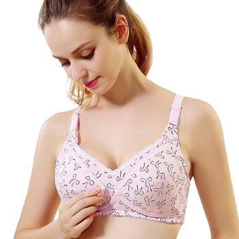 

Pregnant Feeding Nursing Bra Cotton Without Rim Maternity Bra Breastfeeding Bra Underwear Adjusted-straps Woman Underwear