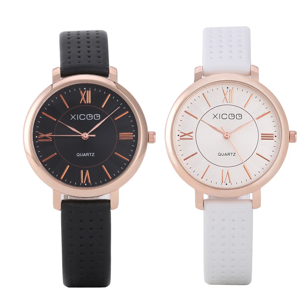 

Xicoo Table Roman Numerals Leather Strap Watch