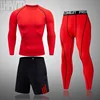 2022 Men's Thermal Underwear Suit MMA Rashguard Suit Fitness Sports Leggings Suit Solid color Men Comression Clothes Suit Men ► Photo 3/6