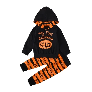 

Baby Clothes Infant Baby Boy Girls Hallowen Romper Long Sleeve Casual Jumpsuit+Pants Outfit Clothes#1