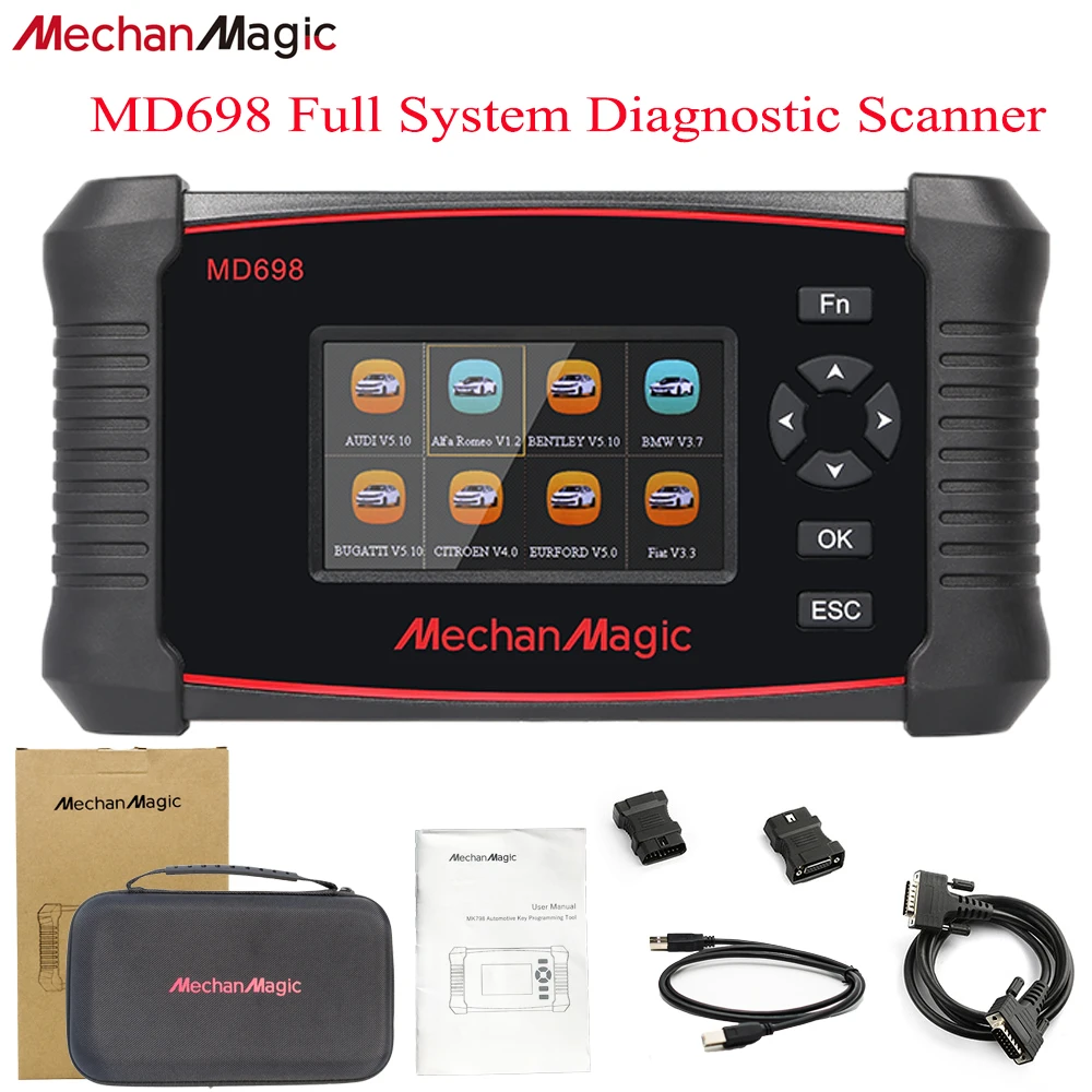 MechanMagic MD698 OBD2 сканер все системы автоматический диагностический инструмент OBD