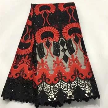 

2019 New Arrival African Tulle Lace Fabric 5 Yards Nigerian Laces Fabrics Hot Sale French Mesh Laces Fabrics For Wedding E82-336