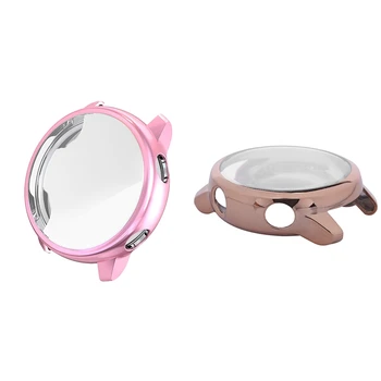 

2 Pcs Sn Protector Case for Samsung Galaxy Watch Active All-Protection Cover-Pink & Rose Gold