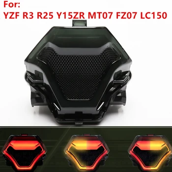 

LED Tail Light Brake Turn Signal Lamp For YZF R3 R25 Y15ZR MT07 FZ07 LC150