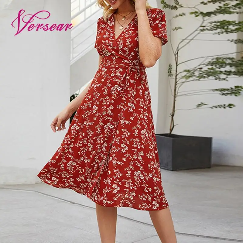 wrap around summer dresses