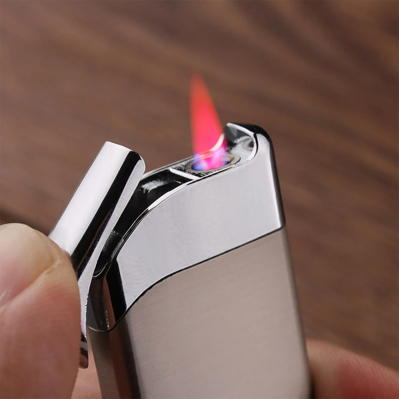 

Torch Turbo 1300 C Windproof Lighter Ultra-Thin Metal Long Stripe Jet Straight Fire Gas Butane Welding Cigarettes Lighters