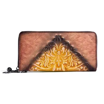 

Women Ladies Leather Long Wallet Vintage Embossing Card Holder Phone Bag Wristlet Purse Handbag M6CC
