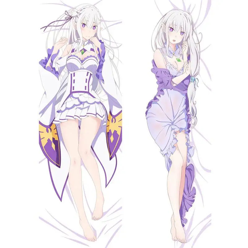 3D двусторонний Японский аниме Re Zero Emilia девушка бросок Otaku Dakimakura подарок постельные принадлежности обнимающий тело наволочка 150x50 см