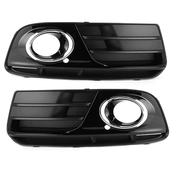 

NEW-Car Lamp Cover Grille Left+Right Side 1 Pair Fog Light Grille Car Accessory Replacement for Q5 2013-2016 8R0807682J