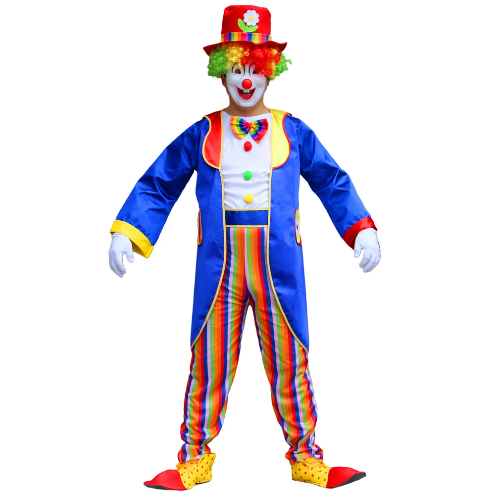 Праздничный смешной костюм клоуна для костюмированной вечеринки, костюм Джокера для взрослых женщин и мужчин, вечерние костюмы для костюмированной вечеринки, костюм клоуна